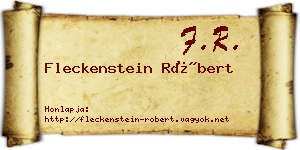 Fleckenstein Róbert névjegykártya