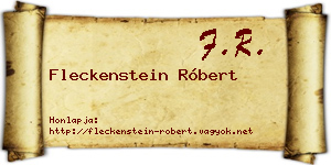 Fleckenstein Róbert névjegykártya