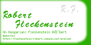 robert fleckenstein business card